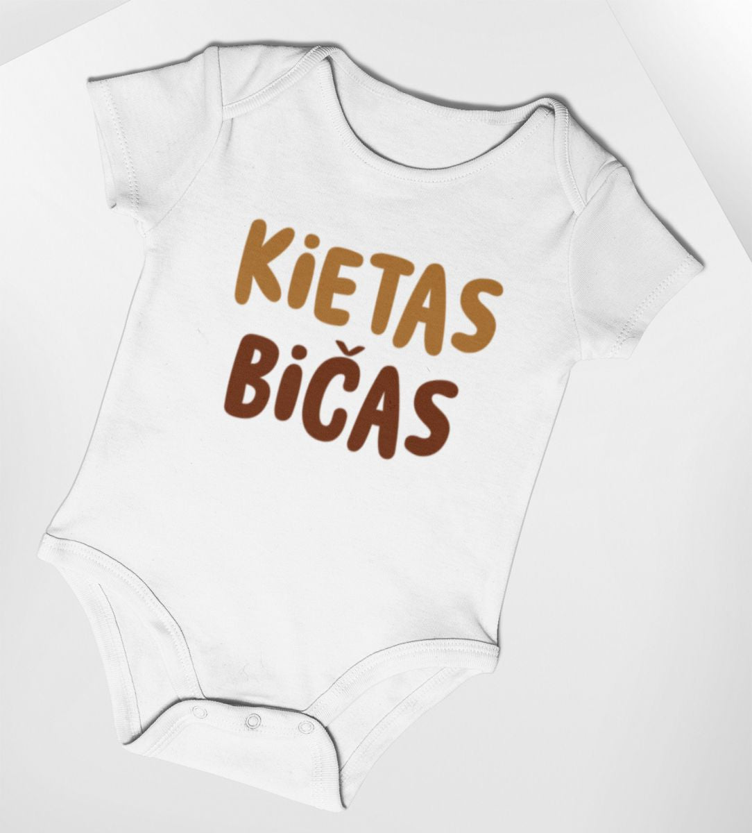 Baltas vaikiškas bodis "Kietas bičas“