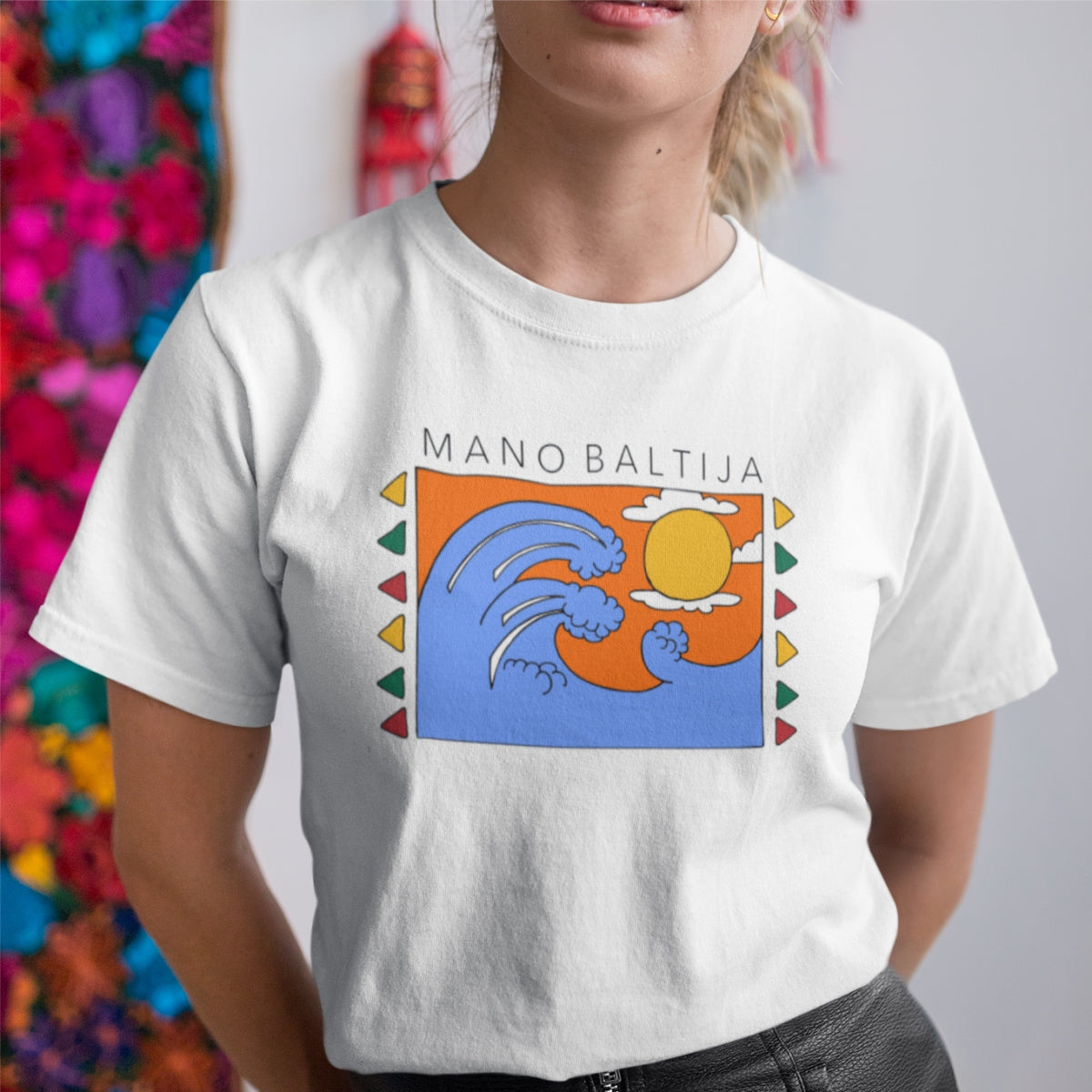 Balti unisex marškinėliai "Mano Baltija"