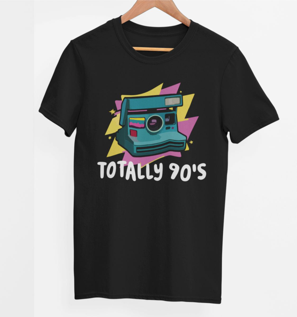 Juodi UNISEX marškinėliai "Totally 90's"