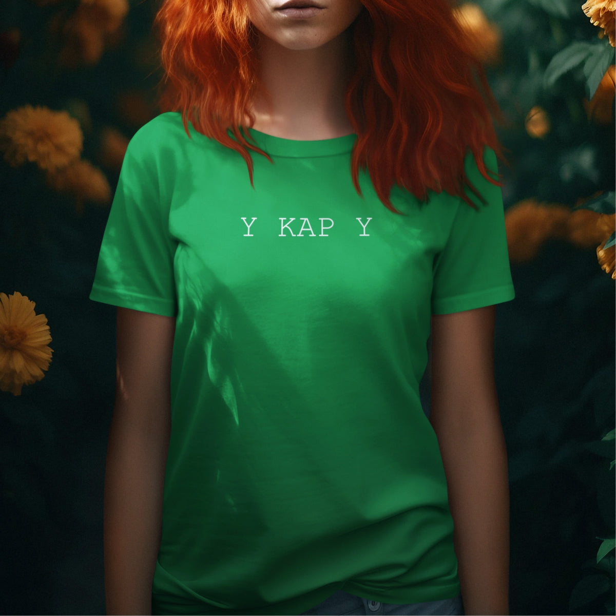 Žali UNISEX marškinėliai "Y kap y“