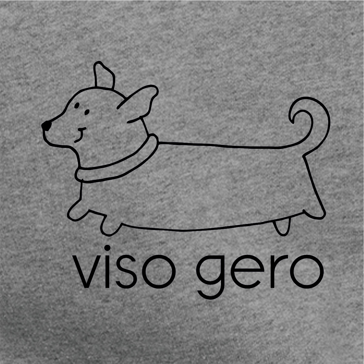 Pilkas melanžinis džemperis be gobtuvo "Viso gero"