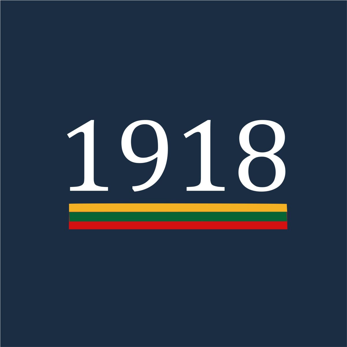 Mėlynas UNISEX džemperis be gobtuvo "1918"