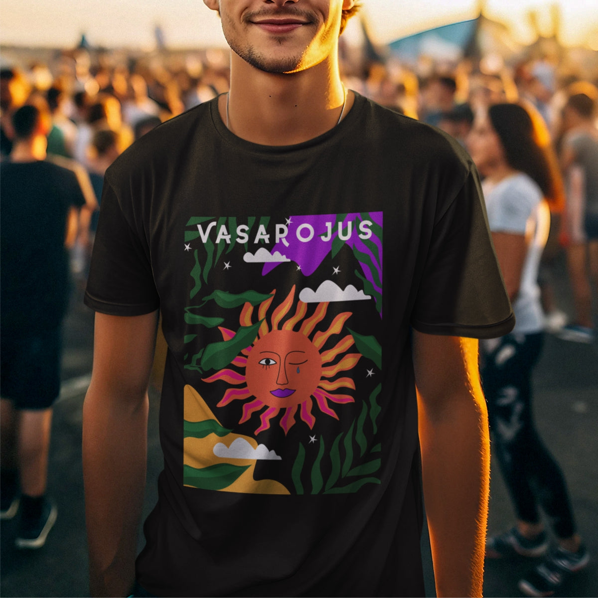 Juodi UNISEX marškinėliai "Vasarojus"