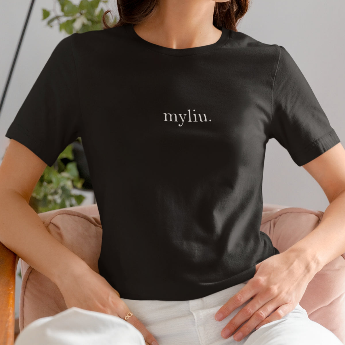 Juodi UNISEX marškinėliai "Myliu"