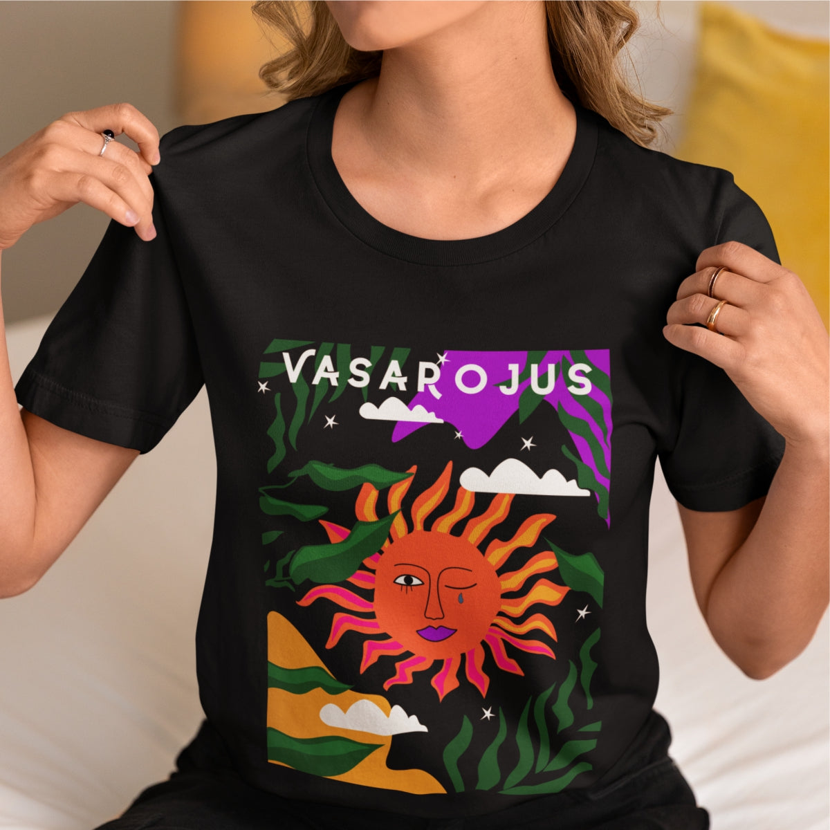 Juodi UNISEX marškinėliai "Vasarojus"