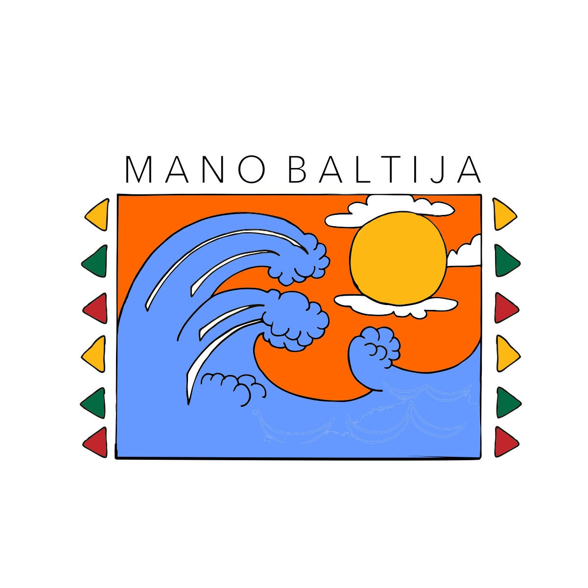 Balti unisex marškinėliai "Mano Baltija"