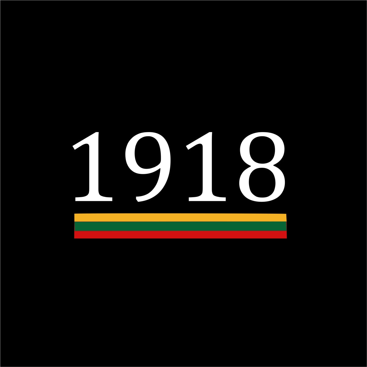 Juodi vyriški polo marškinėliai  "1918"