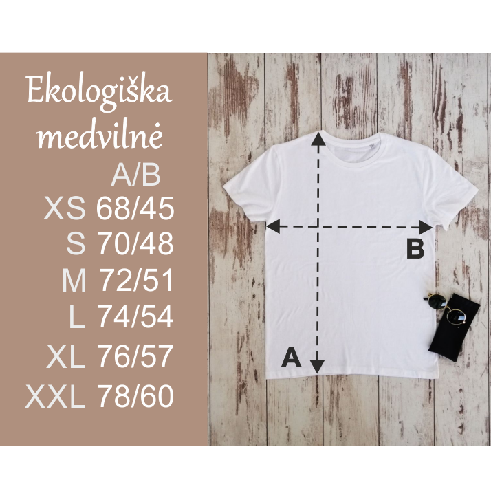 Khaki UNISEX 100% medvilnės marškinėliai "Kovojantis Vytis"