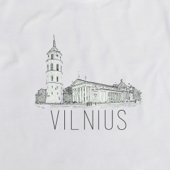 Balti vaikiški marškinėliai "Vilnius"