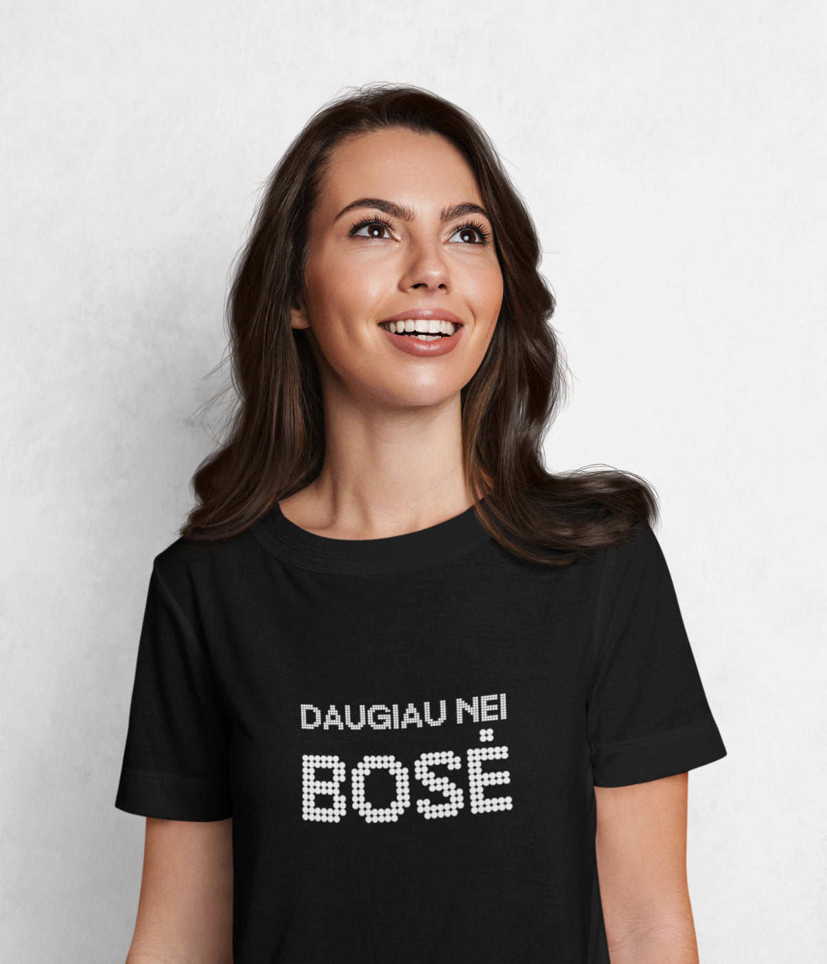 Juodi UNISEX marškinėliai "Daugiau nei bosė"