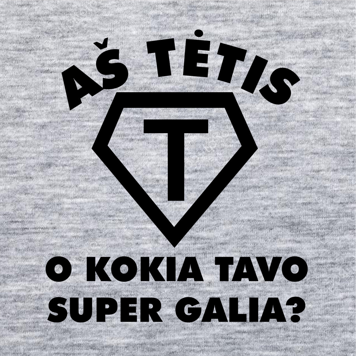 Pilki marškinėliai "Tėčio super galios"