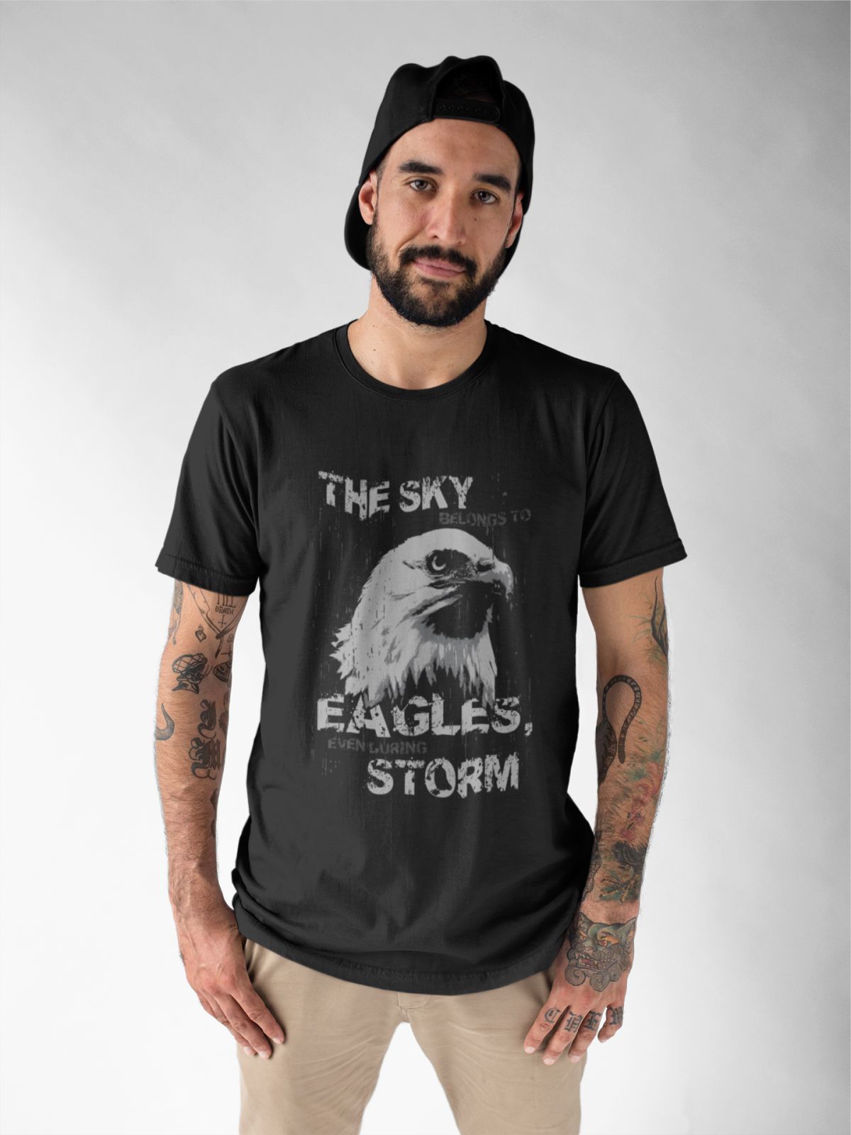 Juodi UNISEX marškinėliai "Eagles“